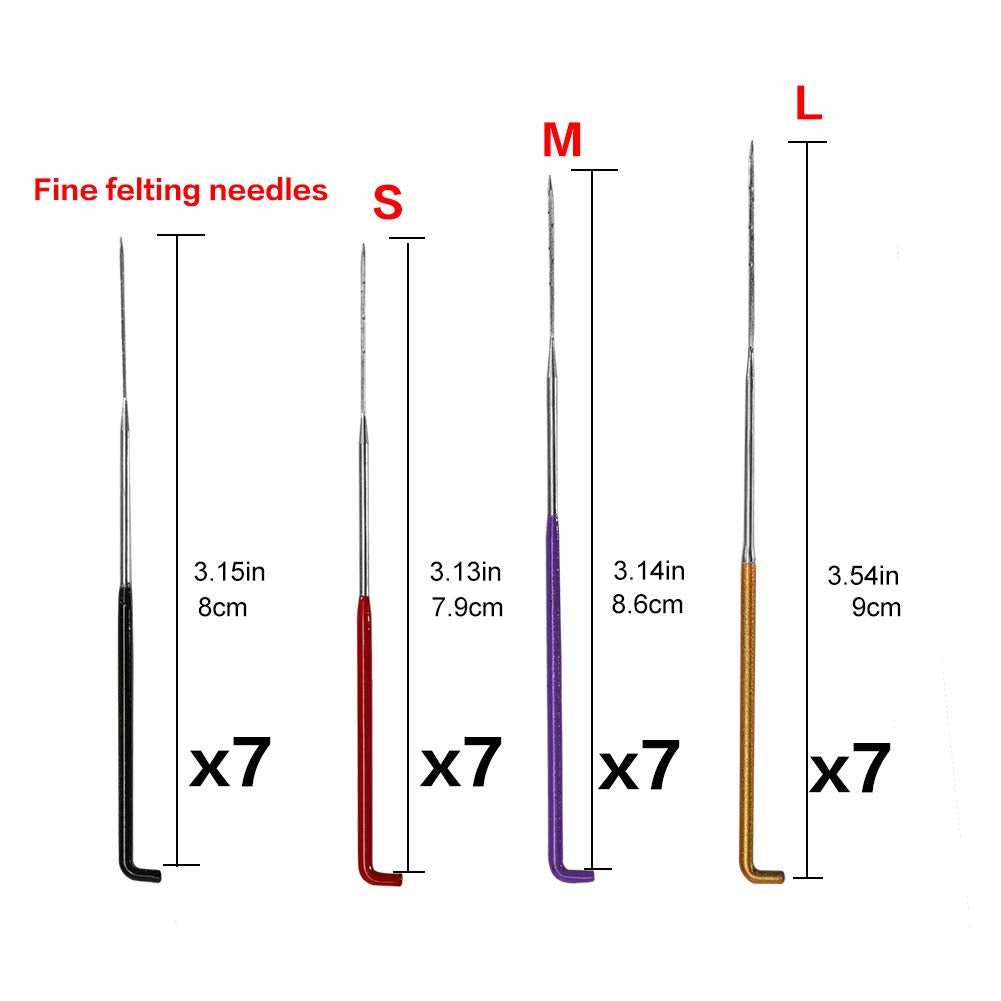 4 Sizes 28 Pieces Felting Needles Kit, Felting Tools Needle